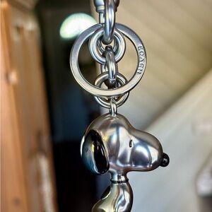 ***SOLD***Coach x Snoopy Limited edition Peanuts charm keychain Style No CBH28